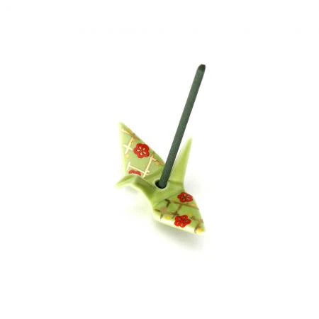 KOSAIDO Japanese incense -  crane incense holder, young buds (light green)